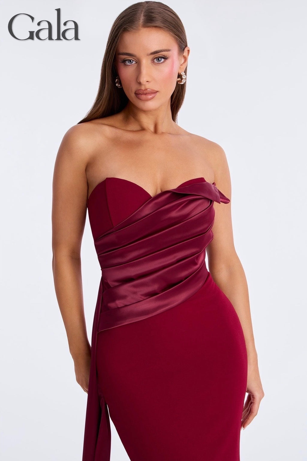 Burgundy Maxi Gown Dress