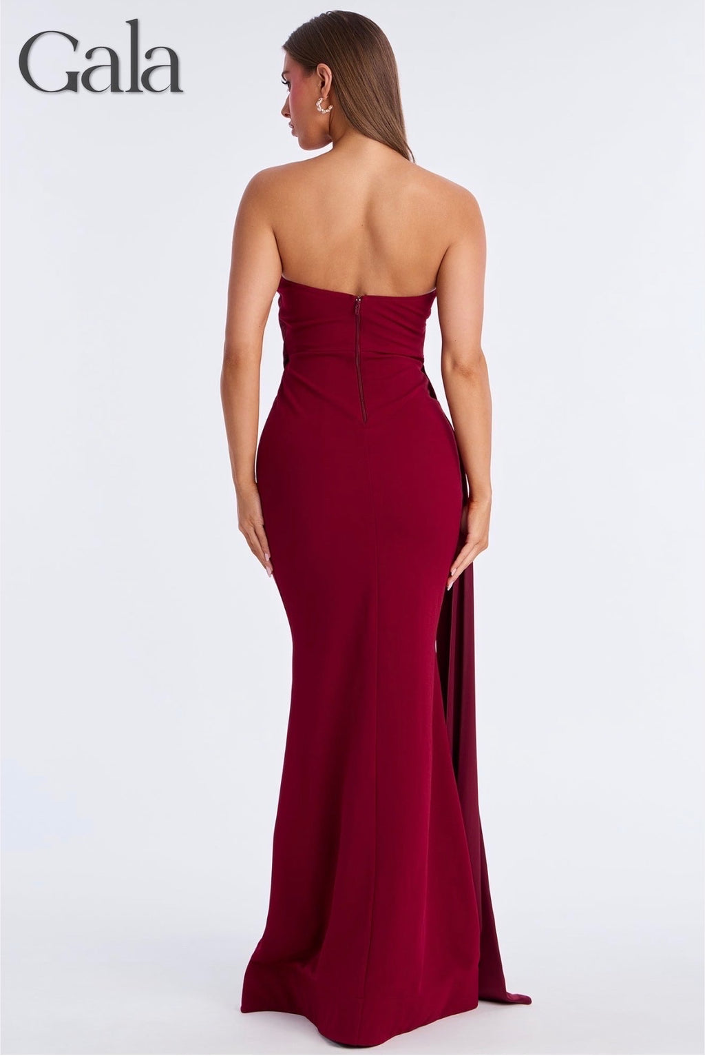 Burgundy Maxi Gown Dress