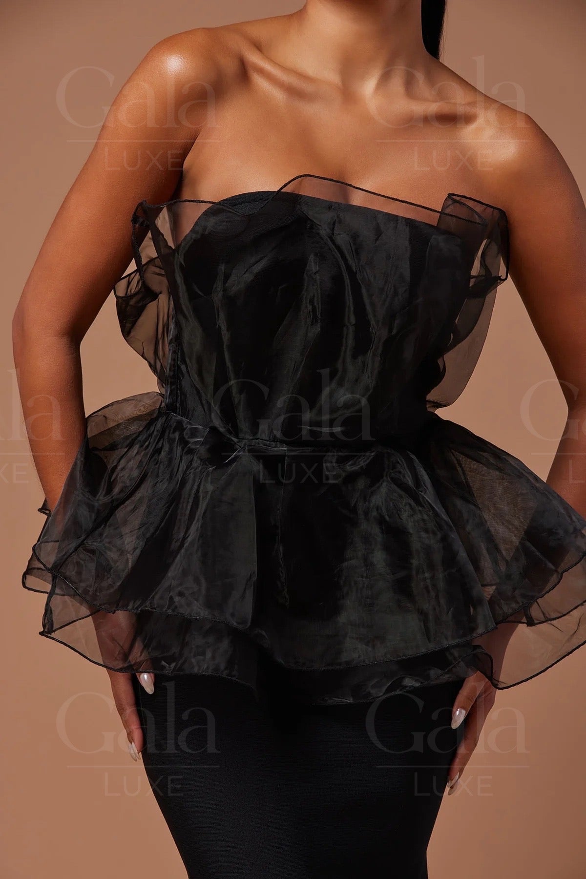 Mara Black Bandage Gown