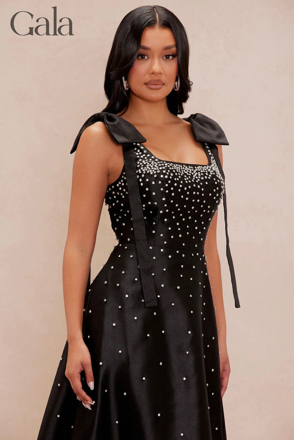 Black Embellished Maxi Dress